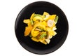 Fruit Salad on a Black Plate Royalty Free Stock Photo