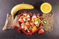 Fruit salad in bowl Royalty Free Stock Photo