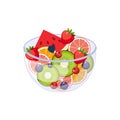 Fruit Salad Breakfast Food Element Isolated Icon