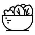 Fruit salad calorie icon, outline style