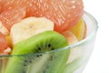 Fruit salad with citrus in a glass bowl Royalty Free Stock Photo