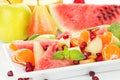 Fruit salad close up. Royalty Free Stock Photo