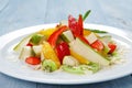 Fruit salad closeup, vegan food. Royalty Free Stock Photo