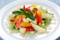 Fruit salad closeup, vegan food. Royalty Free Stock Photo