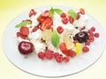 Fruit salad with curd