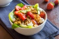 Fruit salad with homemade granola Royalty Free Stock Photo