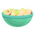 Fruit salad icon, cartoon style Royalty Free Stock Photo