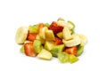 Fruit salad isolated on white background Royalty Free Stock Photo
