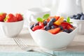 Fruit salad with strawberry blueberry apricot