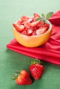 Fruit salad with strawberry and grapefruit Royalty Free Stock Photo