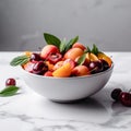 fruit salad with a variety of summer fruits