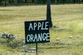 Fruit For Sale Sign For Rural Stall Royalty Free Stock Photo