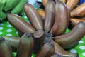 Fruit scene - fresh black banana in market