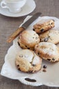 Fruit Scones on a serving dish Royalty Free Stock Photo