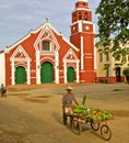 Fruit Seller, church, Mompos, Colombia