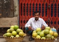 Fruit seller in Old Dhaka, Bangladesh Royalty Free Stock Photo