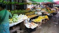 Fruit sellers on a burmese market