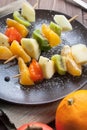 Fruit skewers Royalty Free Stock Photo