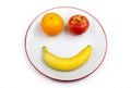 Fruit Smiley Face on a Plate Royalty Free Stock Photo