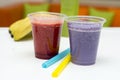 Fruit Smoothies and Straws