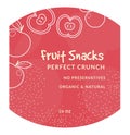 Fruit snacks perfect crunch, no preservatives