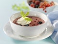 Fruit soup with cream Royalty Free Stock Photo