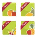 Fruit squares Royalty Free Stock Photo