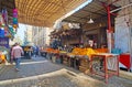 Fruit stalls in Al Khayama street market, Cairo, Egypt