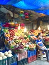 Fruit stalls in Crawford Market, Mumbai, India Royalty Free Stock Photo