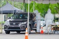 Corona Virus Drive Thru Testing at Mahalia Jackson Theater in New Orleans, LA, USA