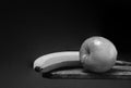 Fruit Still Life - Banana and Apple Royalty Free Stock Photo