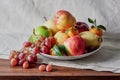 Fruit still life on the table