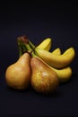 Fruit Still Life - Pear and Banana Royalty Free Stock Photo