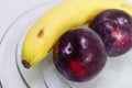 Fruit Still Life - Pear and Banana Royalty Free Stock Photo