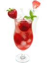 Fruit strawberry cocktail punch cocktail Royalty Free Stock Photo