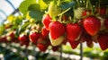 Fruit strawberry garden, business farming and entrepreneurship, harvest. Luxury