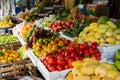 Fruit street markets in vietnam, south east asia. Street fruit and nut sale in the markets of the tourist cities of Vietnam, South