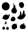 Fruit Symbol Silhouettes - Abstract