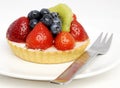 Fruit Tart and fork Royalty Free Stock Photo