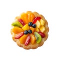 Fruit tart isolated on transparent background. Clipping path included.