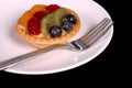 Fruit tart on plate 2 Royalty Free Stock Photo