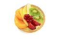 Fruit tart tuttifruitti in a white background Royalty Free Stock Photo