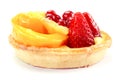 Fruit tart tuttifruitti in a white background Royalty Free Stock Photo