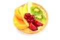 Fruit tart tuttifruitti in a white background Royalty Free Stock Photo