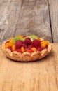 Fruit tart with a yellow custard