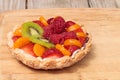 Fruit tart with a yellow custard