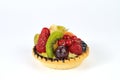 Fruit tarte on white background