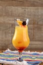 fruit tasty tropical tequila sunrise drink refreshing alcoholic drink Royalty Free Stock Photo