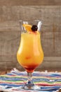 fruit tasty tropical tequila sunrise drink refreshing alcoholic drink Royalty Free Stock Photo