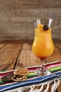 fruit tasty tropical tequila sunrise drink refreshing alcoholic drink Royalty Free Stock Photo